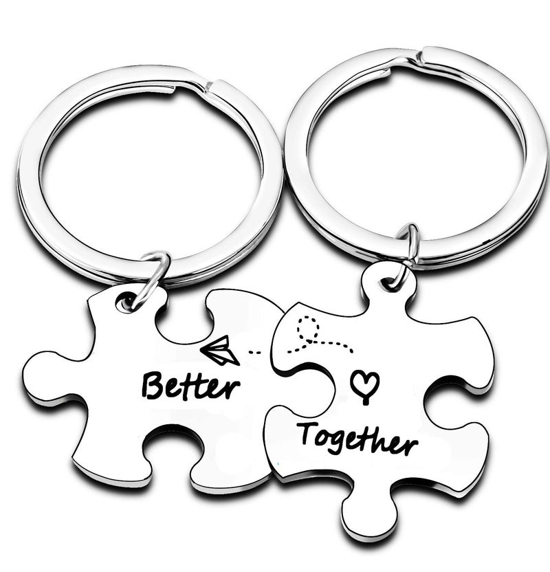 Nimteve Gifts for Couples Boyfriend Gift Girlfriend Keychains For Husband Wife Valentines Day Gift Anniversary Couple Key Chain (Style C) - Image 1